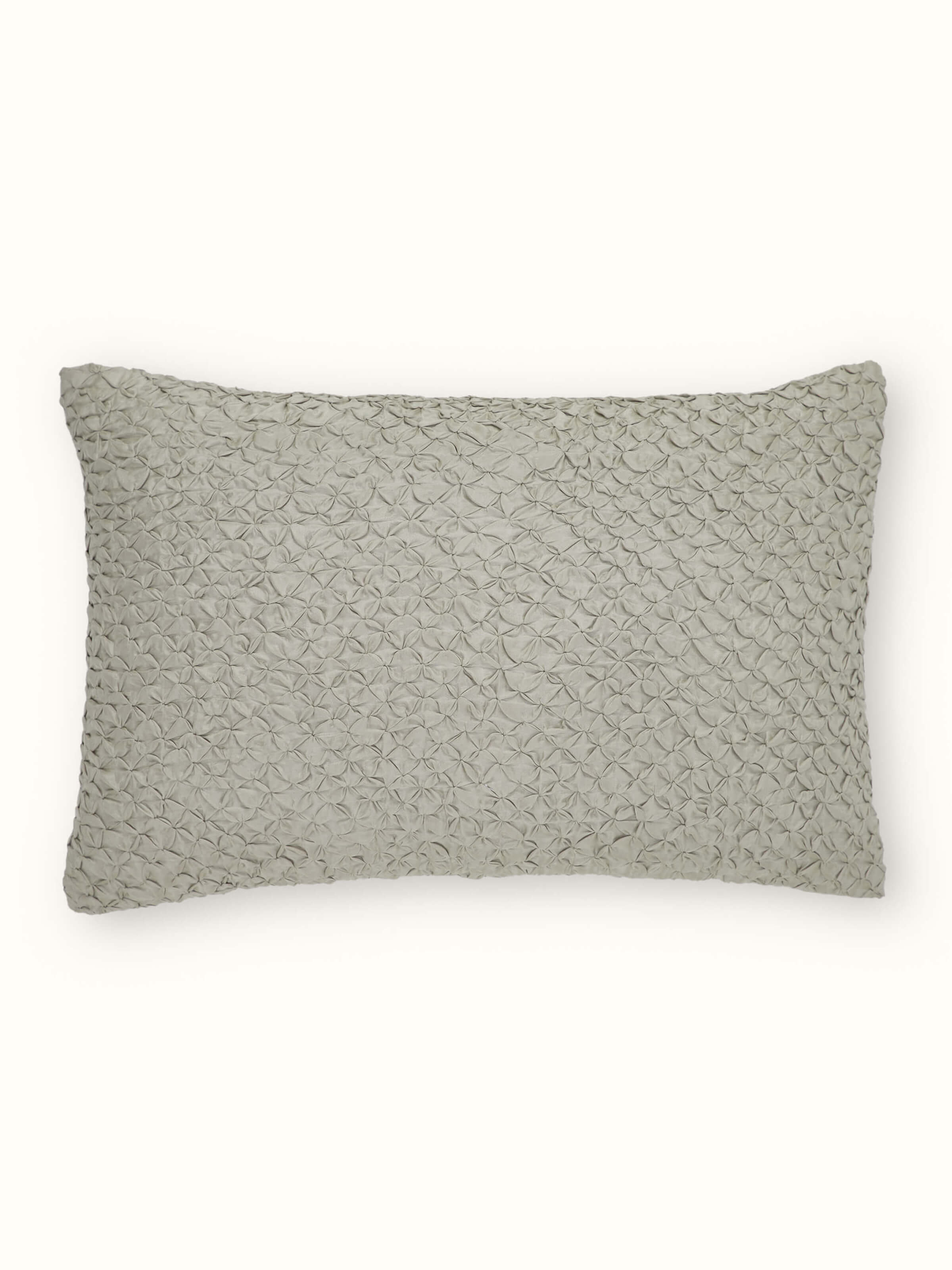 Svarupa Beige Textured Silk Bandhani Tie & Dye Cushion Cover