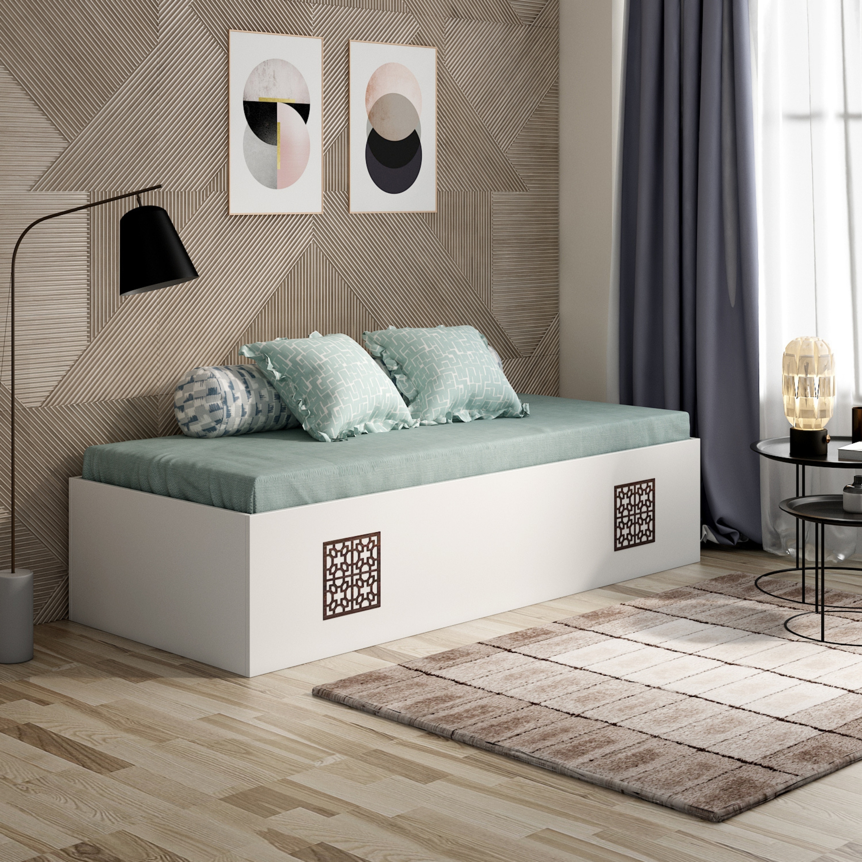 Livo Day Bed in Frosty White Finish - A Globia Creations