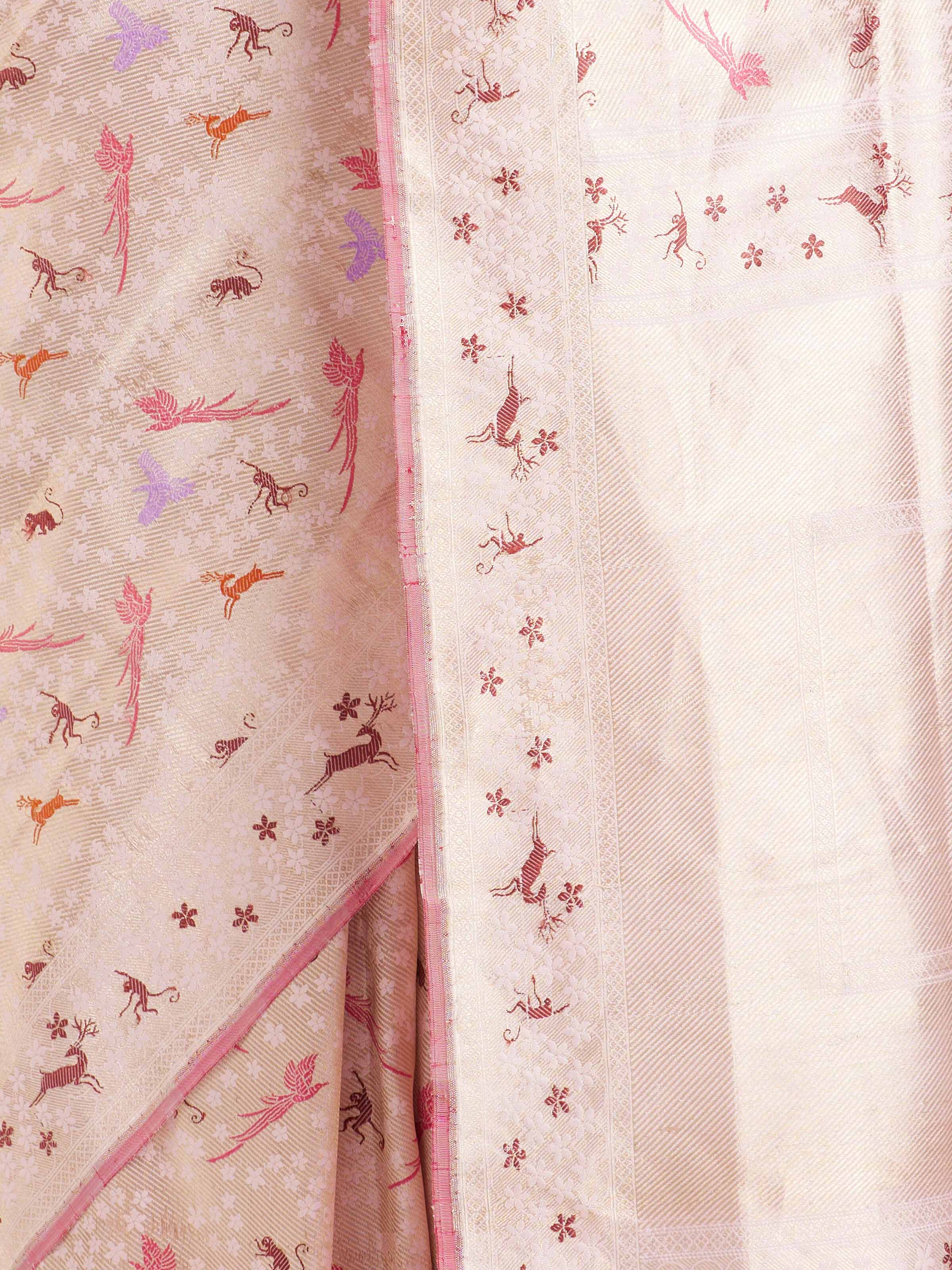 Blush Banarasi Brocade Silk Saree