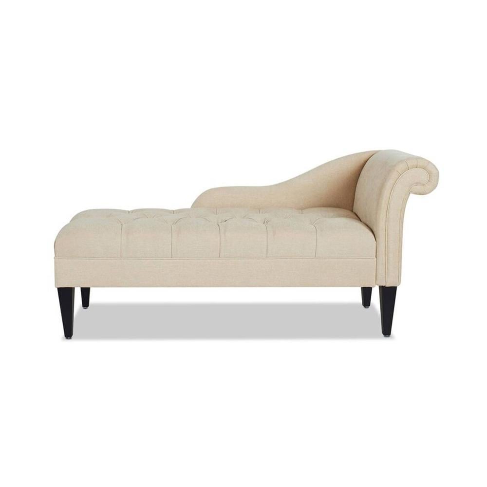Ainara Fabric Chaise Launger in Beige Colour