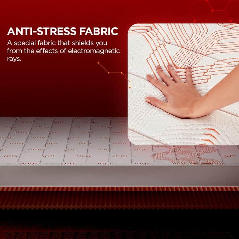 Boltt Plus 3 Zoned NRG Layer Medium Firm Bonnell Spring Euro Top Mattress with Extra Air Circulation and Coolness (78 x 72 in, 8 Inches)