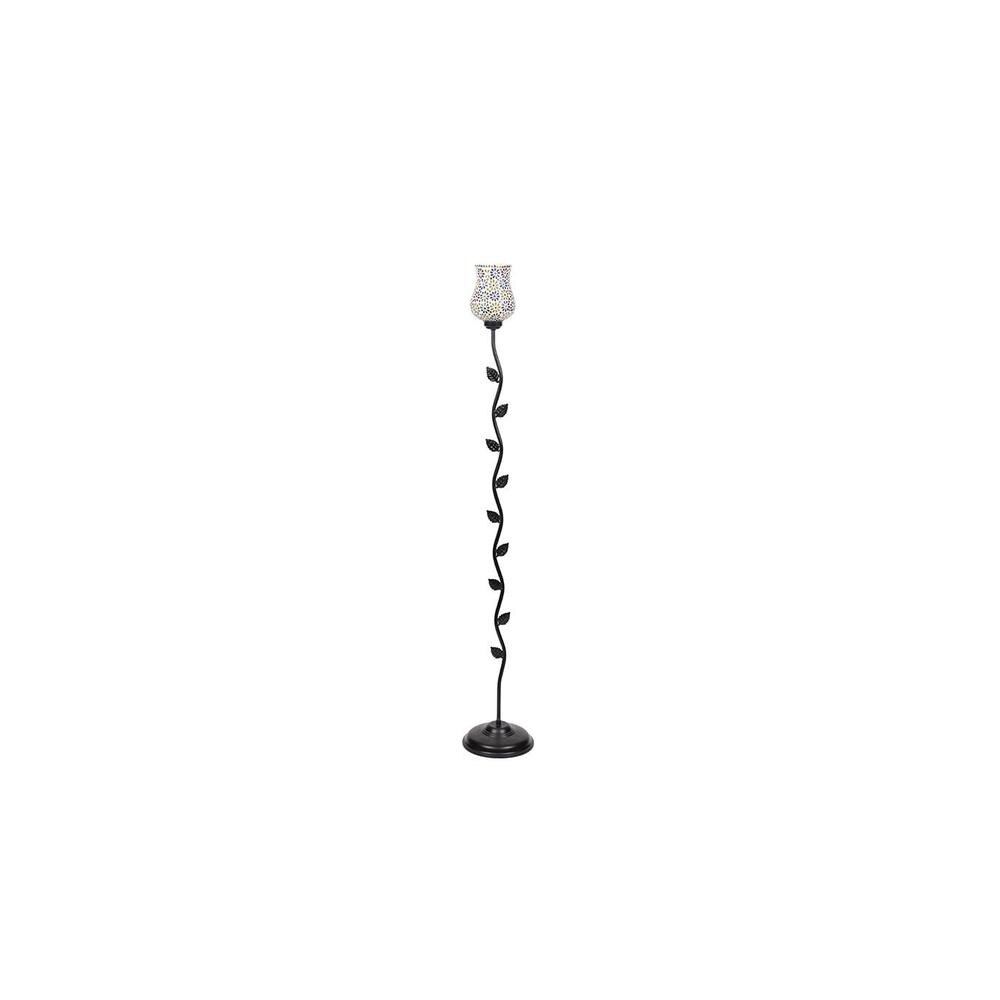 Rothwell Black Glass Shade Floor Lamp