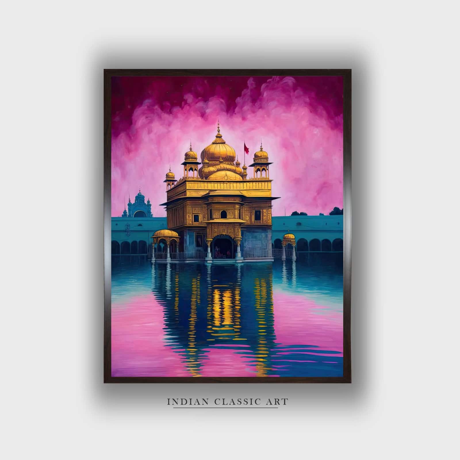 Golden Temple Canvas Wall Prints Canvas Wall Prints Set of 1 Multicolor Matte