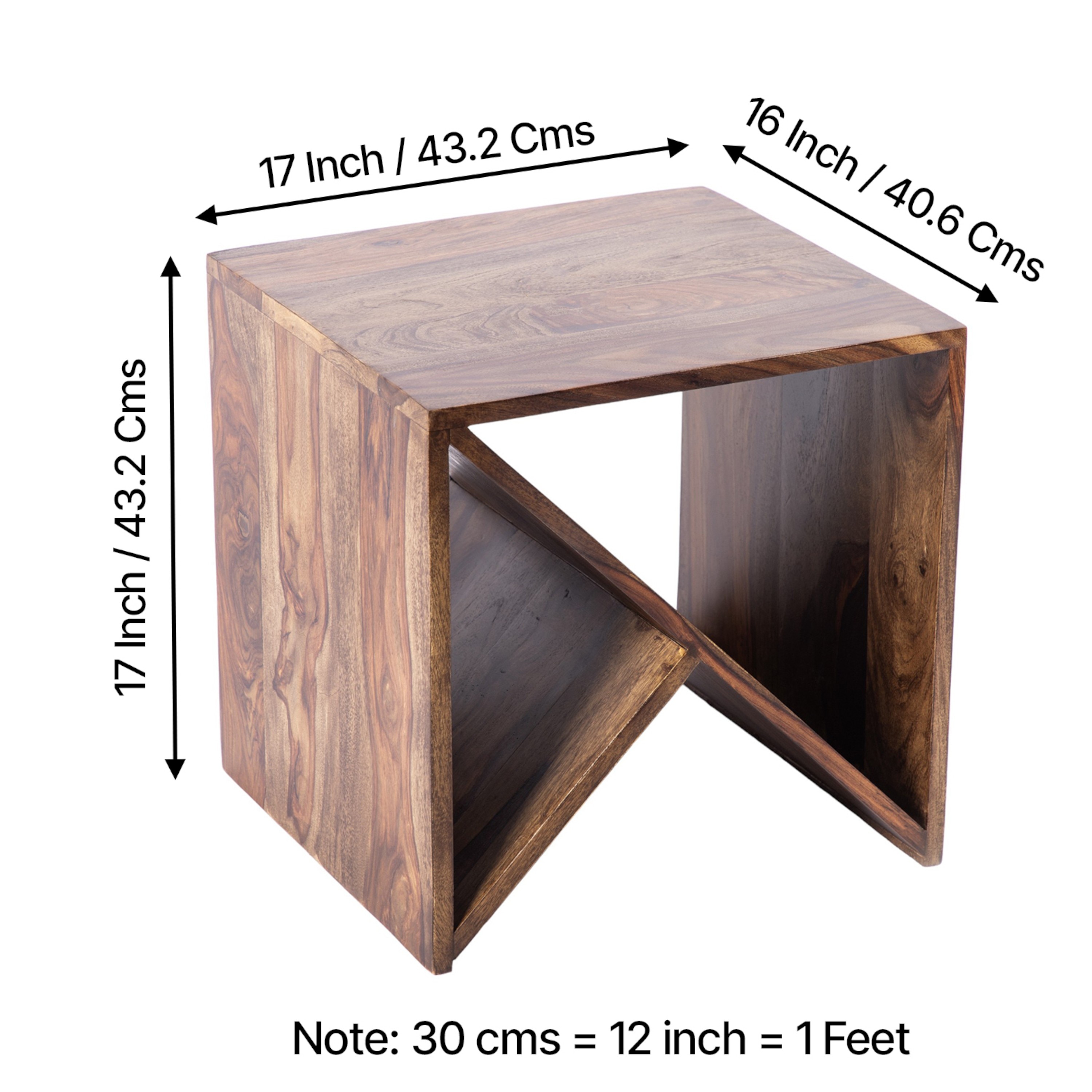 Noah Side Table - Teak Finish