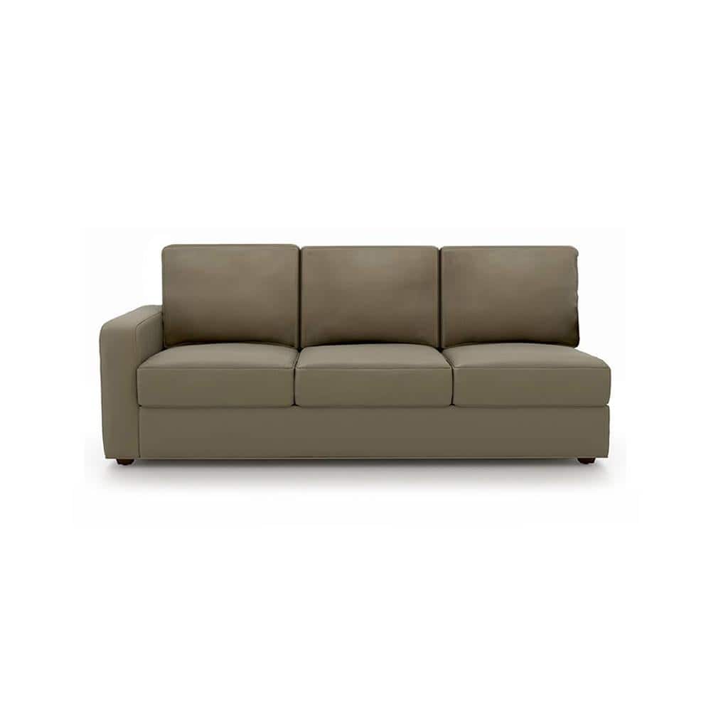Apollo Compact Sofa (Colour : Cappucino, Cushion : Hard, Seating Capacity : Right Aligned 3 Seater + Right Aligned Chaise + Ottoman)