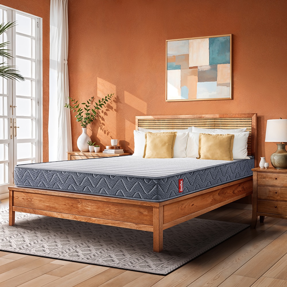 LiveIn Bounce - 3 Zone Pocket Spring with HR Foam Mattress for Zero Motion Transfer (75 x 60 in, 8 Inches)