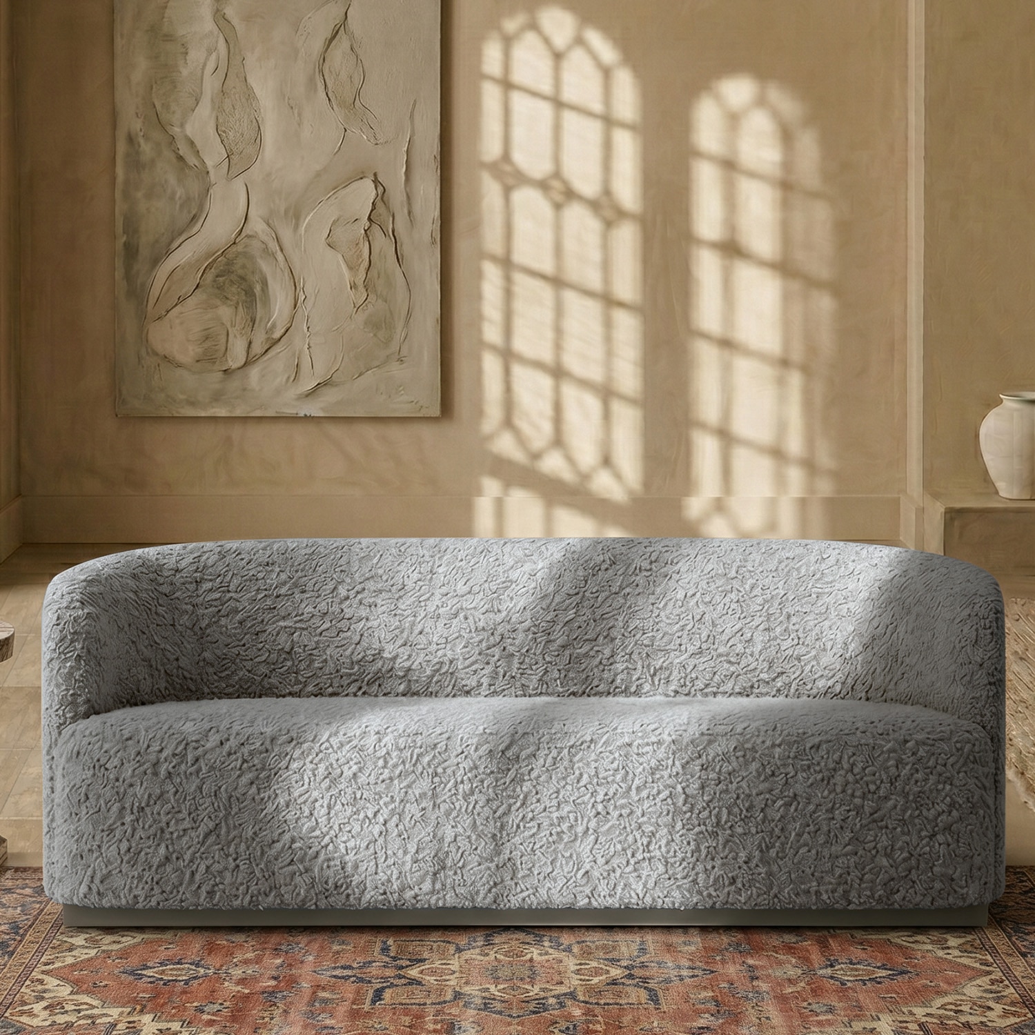 Stylishsimplicity Wood 2 Seater With Upholstery Non Storage Sofa In White Colour - Nestroots
