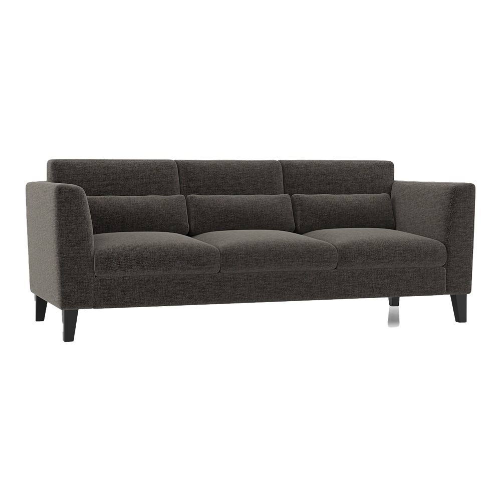 Lewis Sofa Set (Colour : Smoke Grey, Cushion : Hard, Seater : 3+1+1)