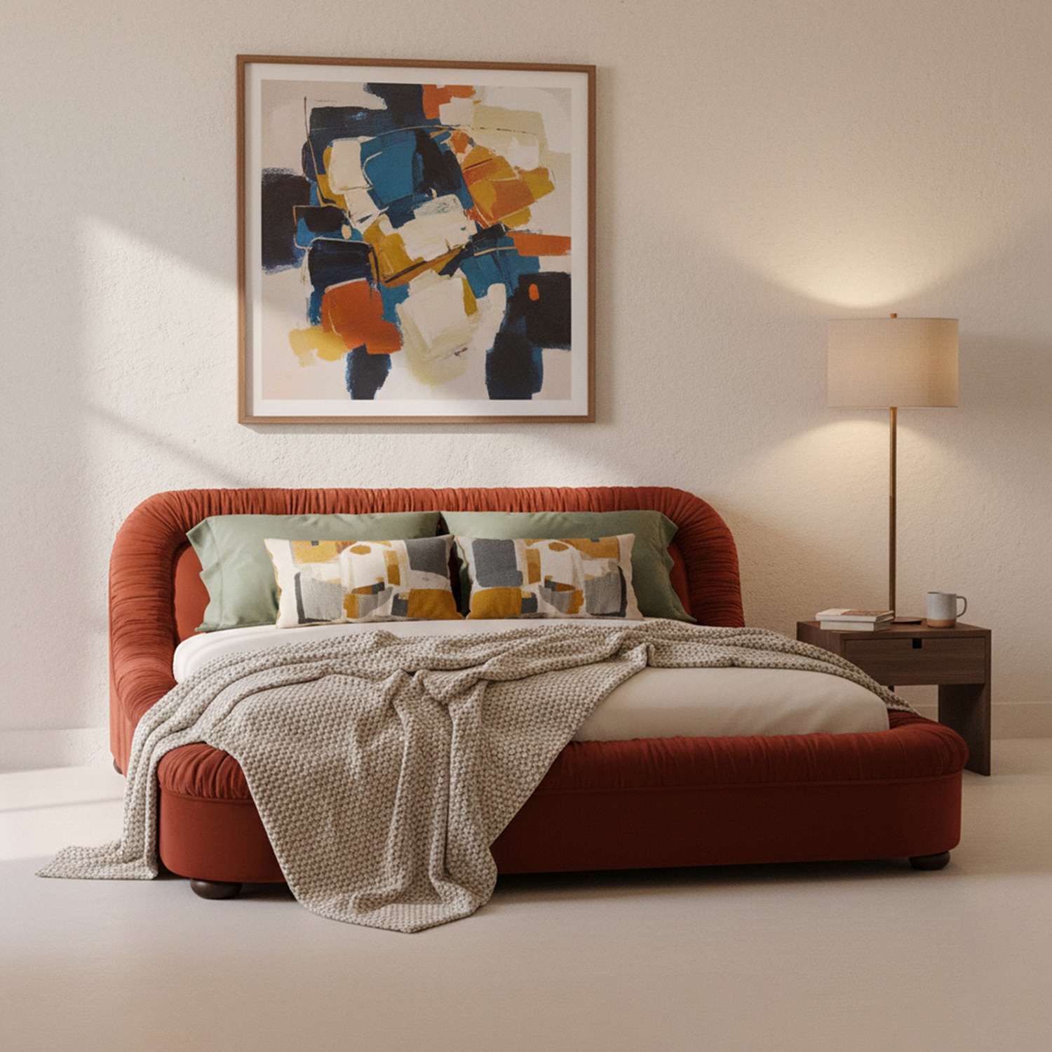 Casa Haven Relax King Size Bed in velvet With Engineered Hardwood Frame & Hydraulic Storage - Nestroots