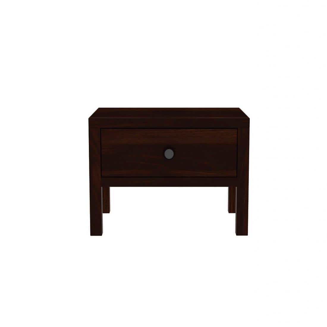Rama Solid Wood Bedside Table in Walnut Finish