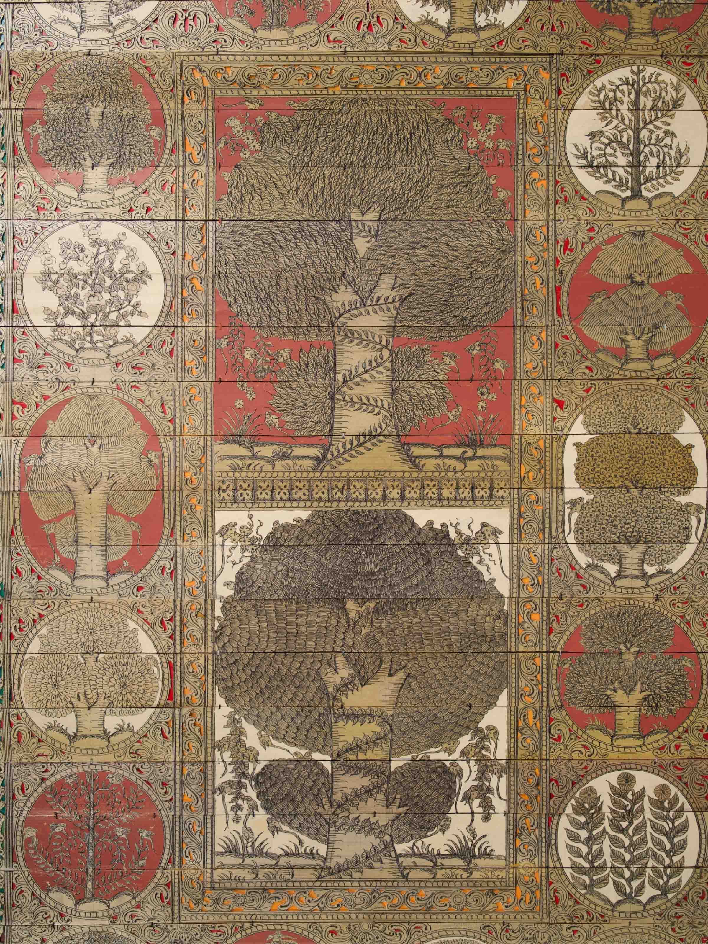Tree of Palm Leaf Engraving