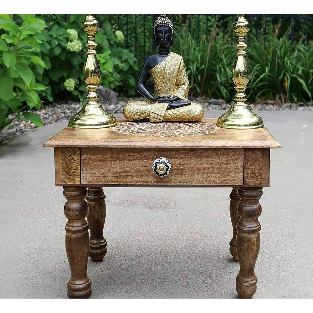 Terran Solid Wood Side Table