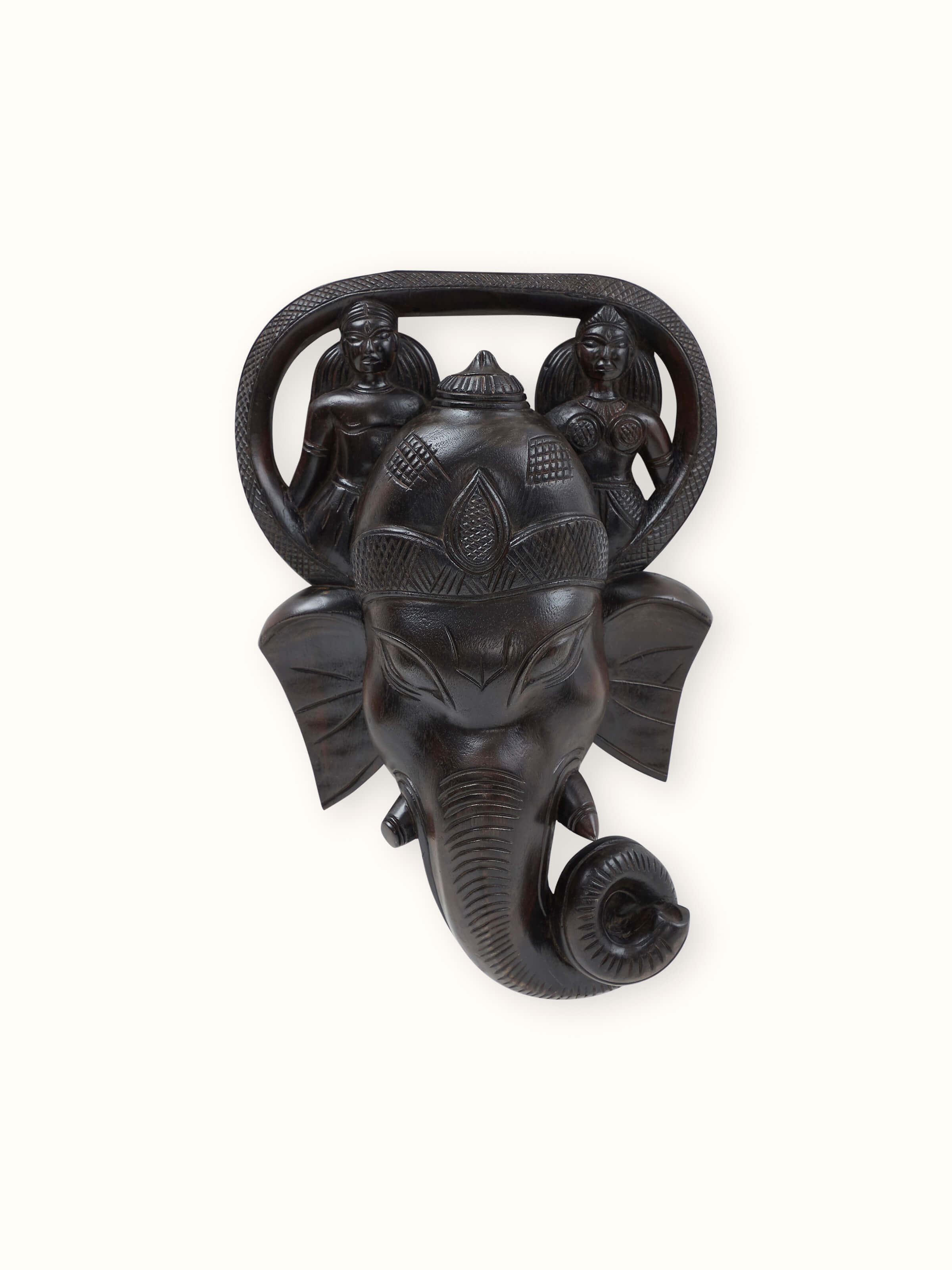 Front view of Kushmandi Ganesha Wall Mask