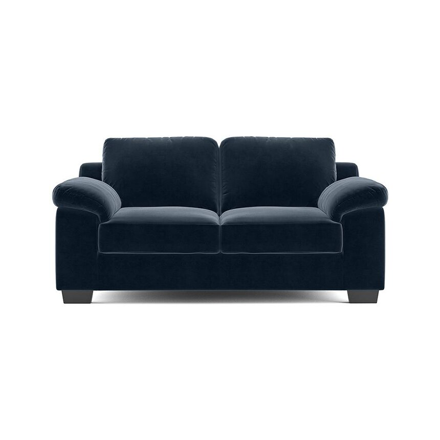 Esquel Luxe 2 Seater Fabric Sofa in Sea Port Blue Velvet Colour
