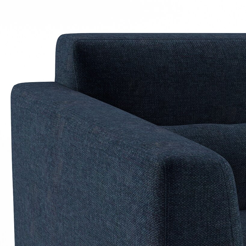 Lewis Sofa Set (Colour : Cobalt, Cushion : Soft, Seater : 2+1+1)