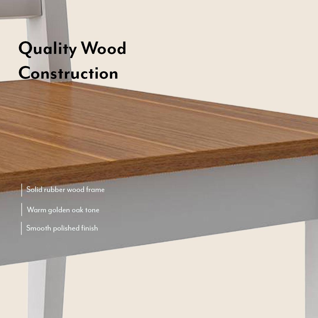 Diner Solid Wood Dining Chair Set Of 2 In Golden Oak Finish