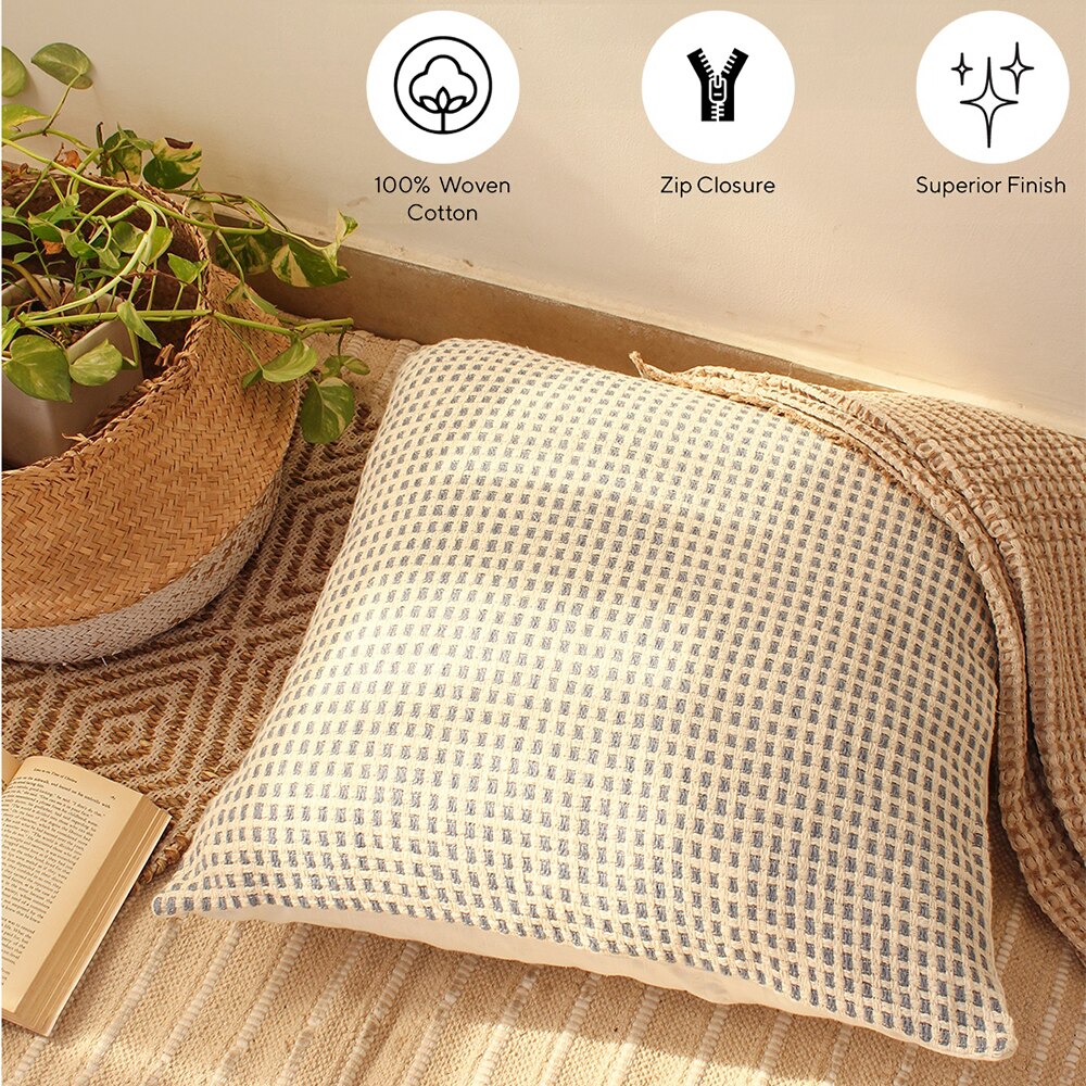 Girnar Set Of 2 Cushion Covers With Dark Blue Colour