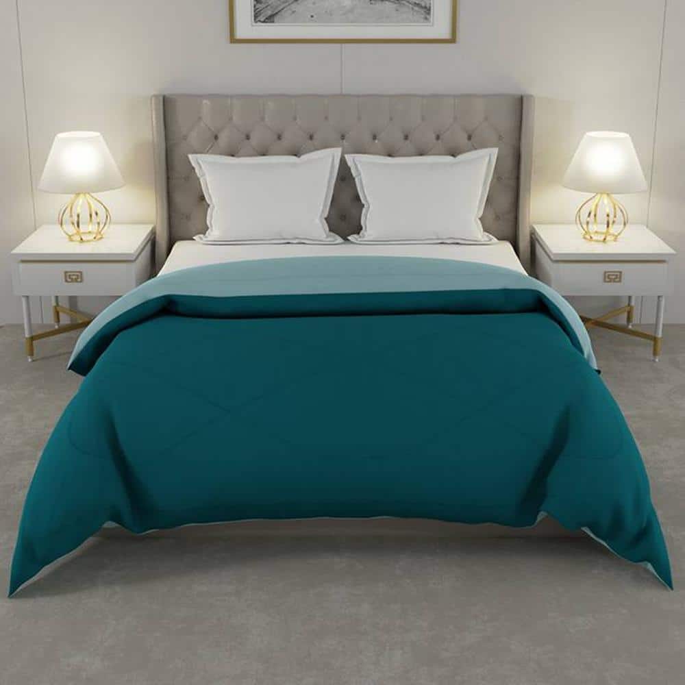 Falguni 
Ocean Blue-Teal Blue Solid 250 Gsm Microfiber Single Bed Comforter
