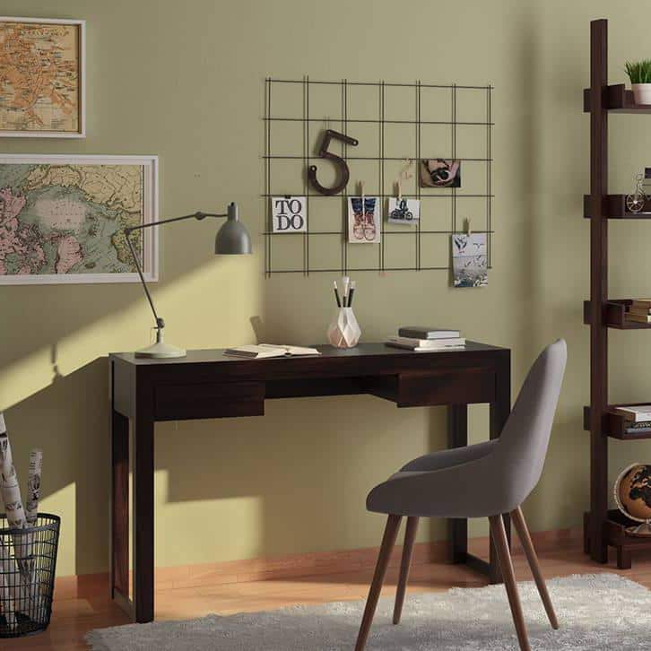 Austen Solid Wood Study Table in Mahogany Finish