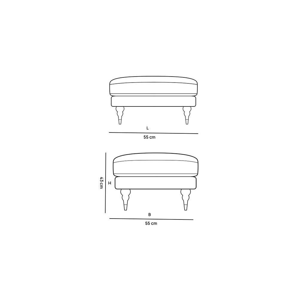 Charlbury Ottoman Color in T Blue