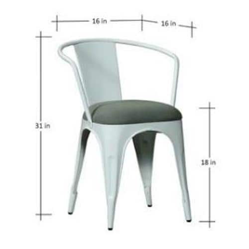 SnowIron Dining Chair in White Colour