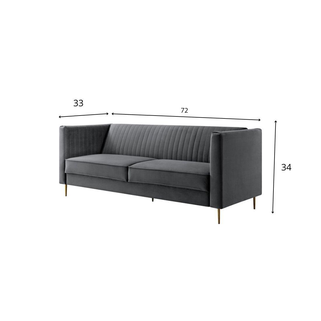Vespa Fabric Sofa - Black