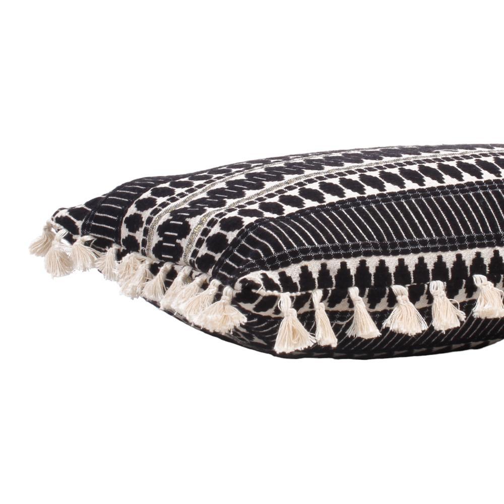 Acrylic Striped Cushion Cover with Lace Set of 2 (24 X 24 Inches)