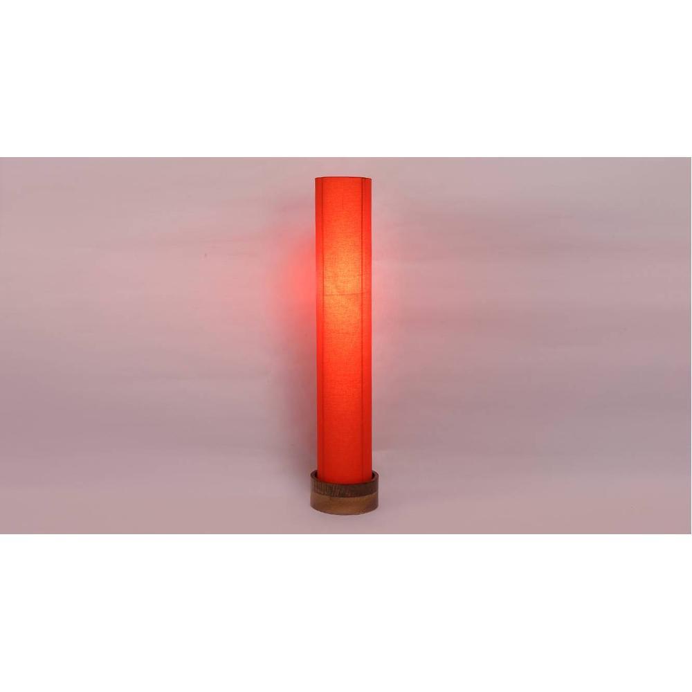 Cecily Orange Cotton Shade Floor Lamp