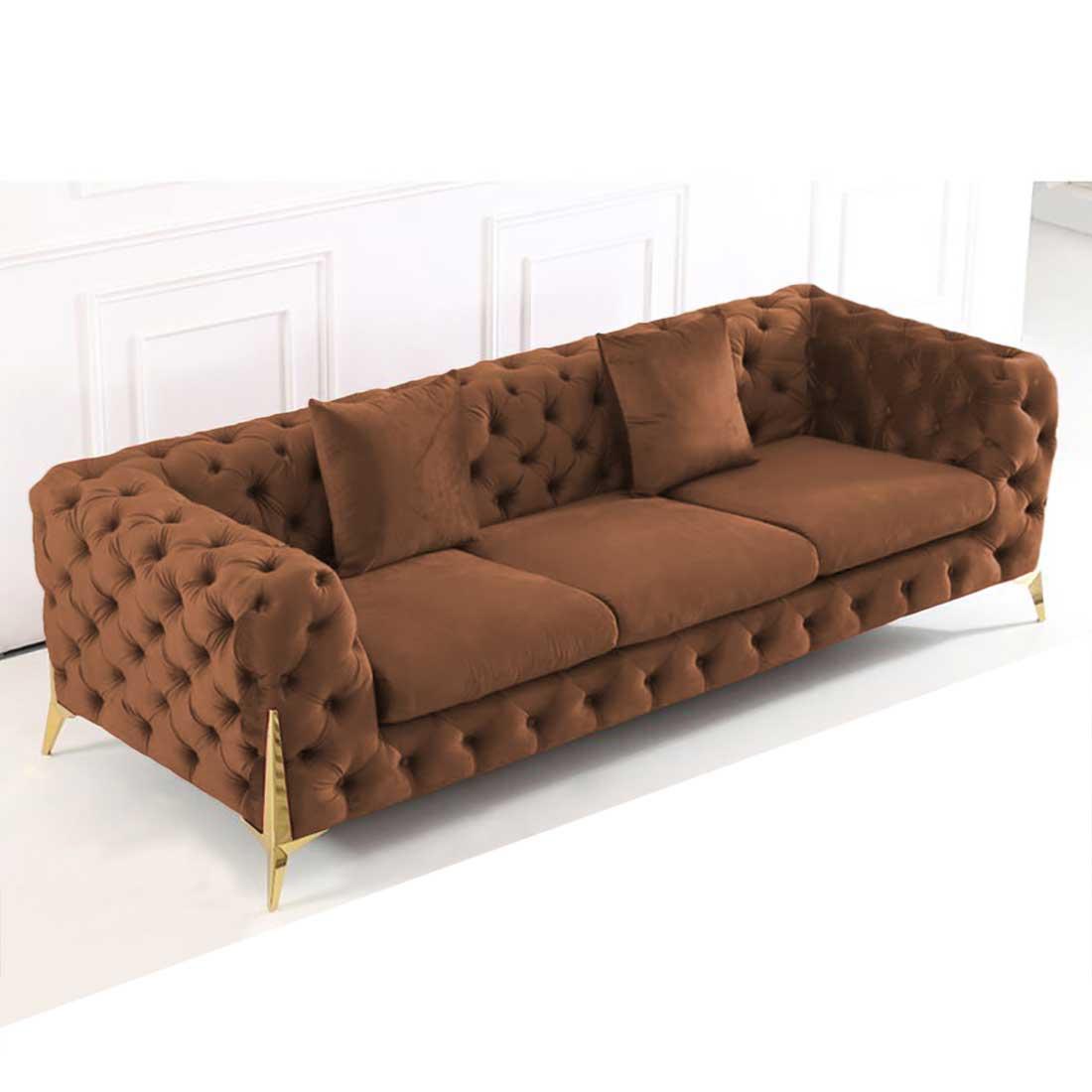 Norman Fabric Sofa - Brown