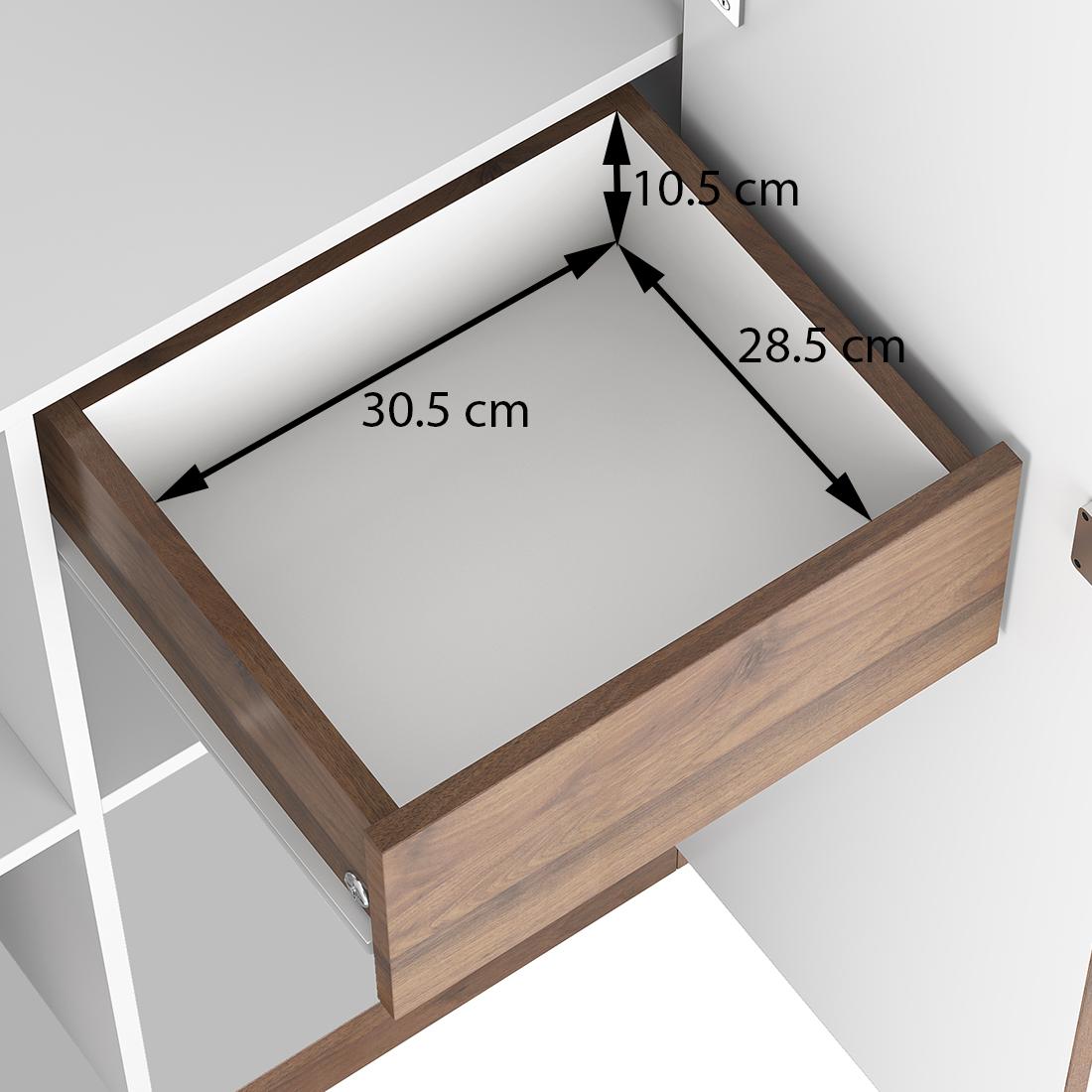 Zoey Engineered Wood 2 Door Wardrobe in Classic Walnut Finish
