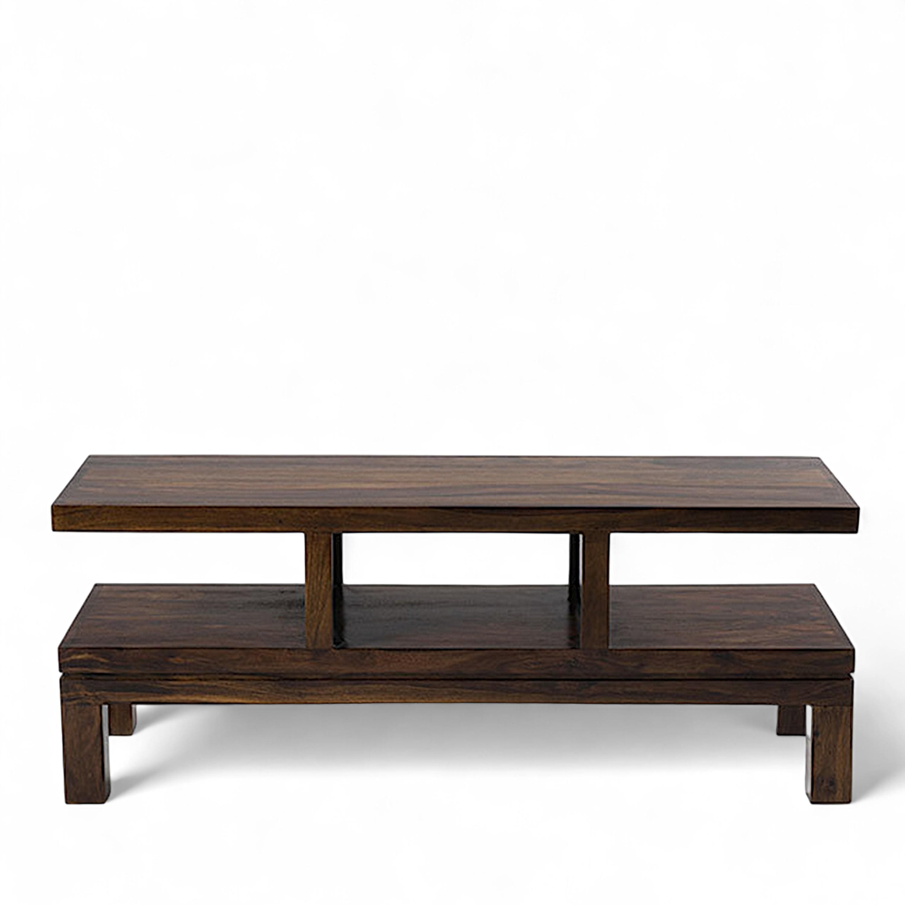 Allen Sheesham Wood TV Entertainment Unit in Mahogany Finish