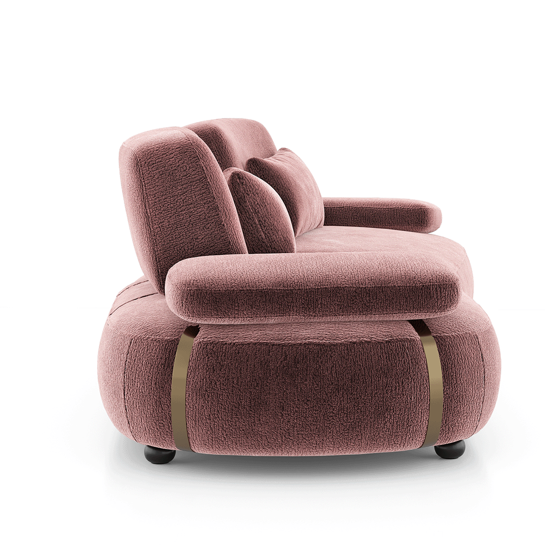 Soho 3 Seater Fabric Sofa In Blush Fabric