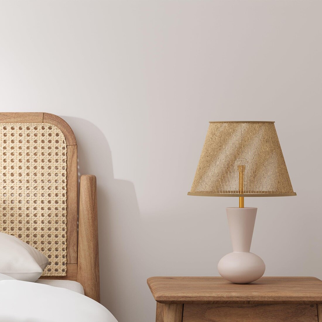 Meadow Non Storage Cane King Size Bed in Natural Finish