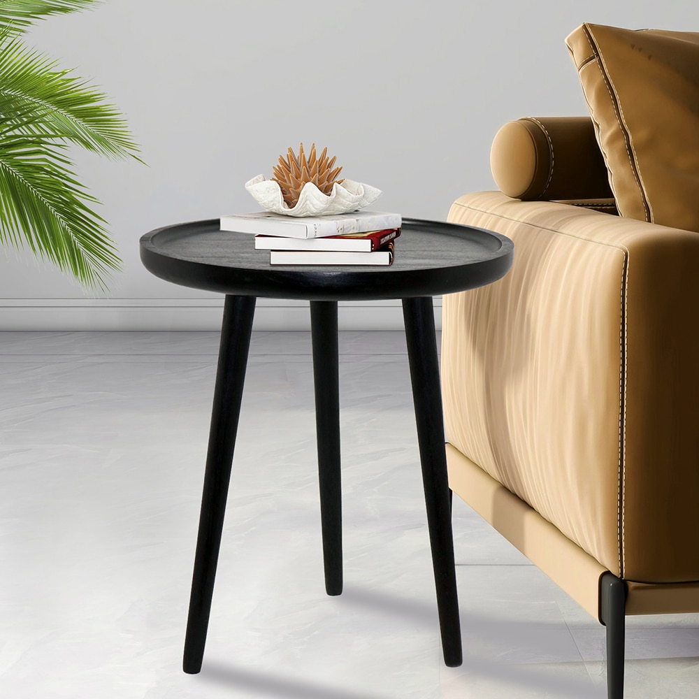 Metalsmith Wooden Side Table – Black Finish - Metalsmith