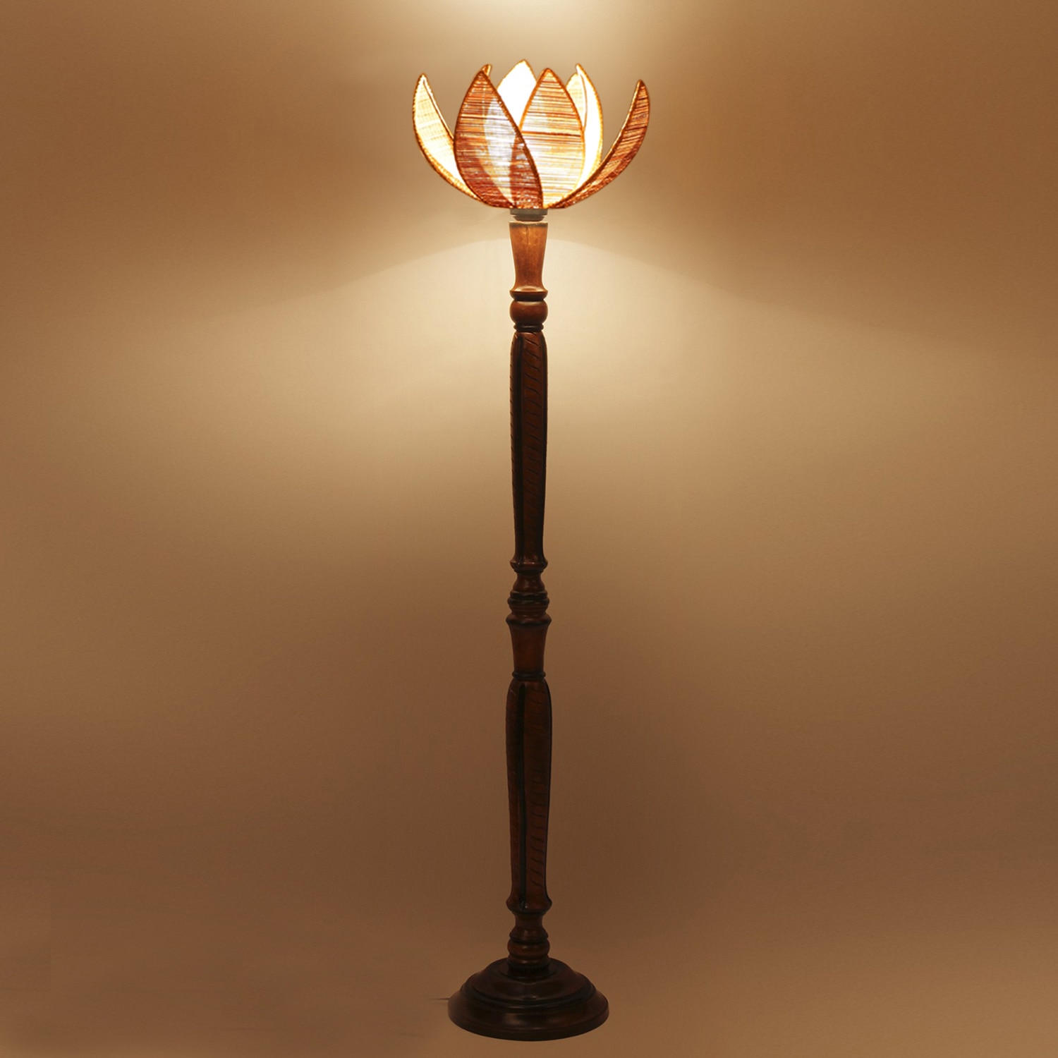 Devansh Wooden Floor Lamp