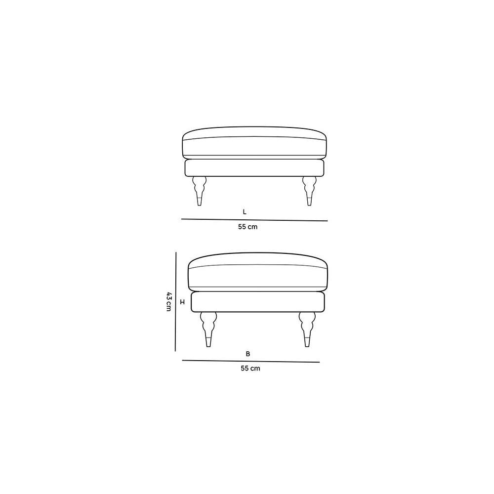 Charlbury Ottoman Color in Navy Blue