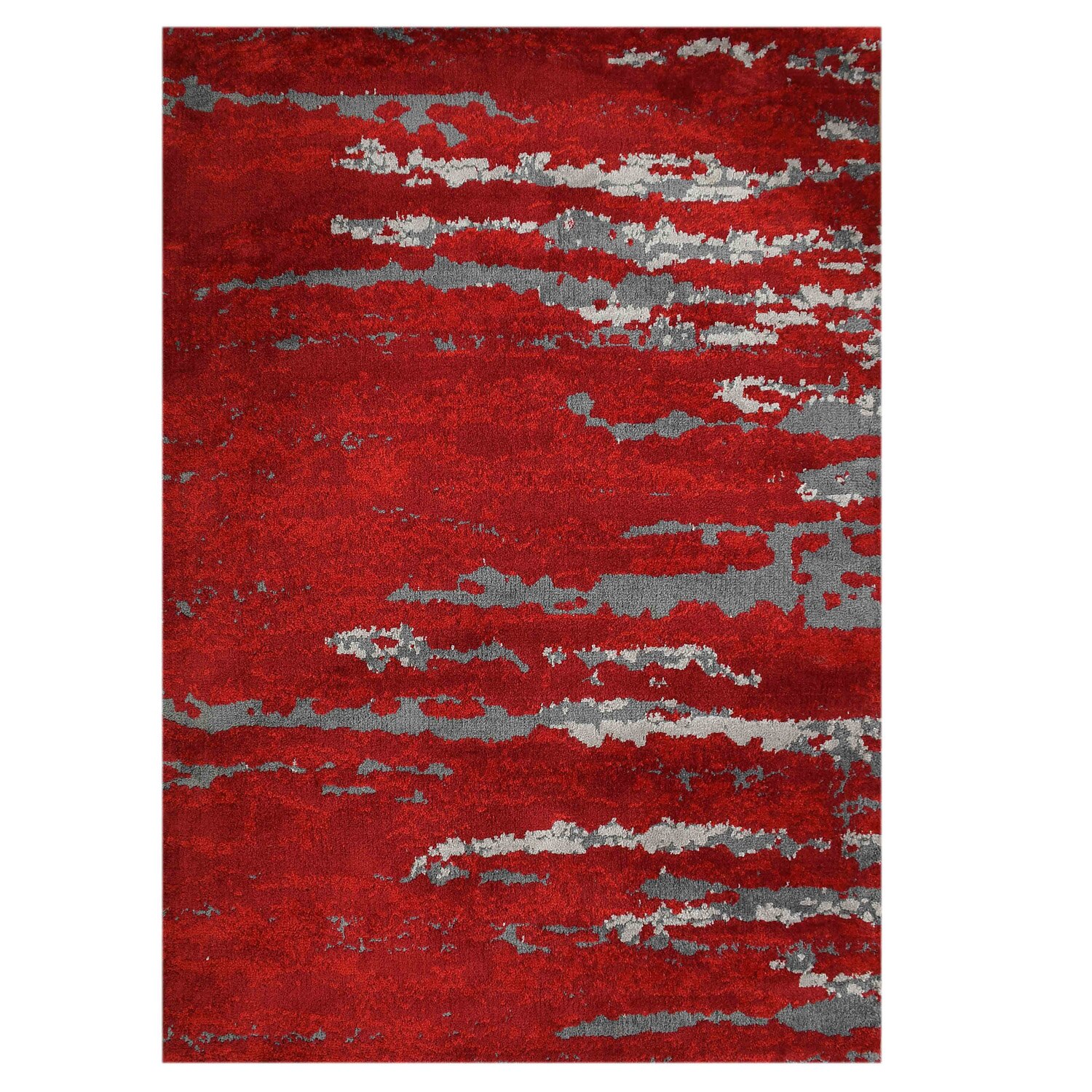 Multicolor Abstract Machine Made Polyester 5 X 7 Feet Carpet