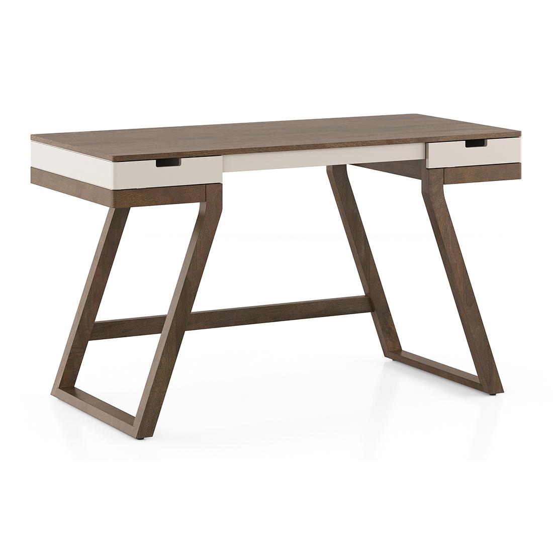 Truman Study Table Creamy Crust in Danish Walnut Finish
