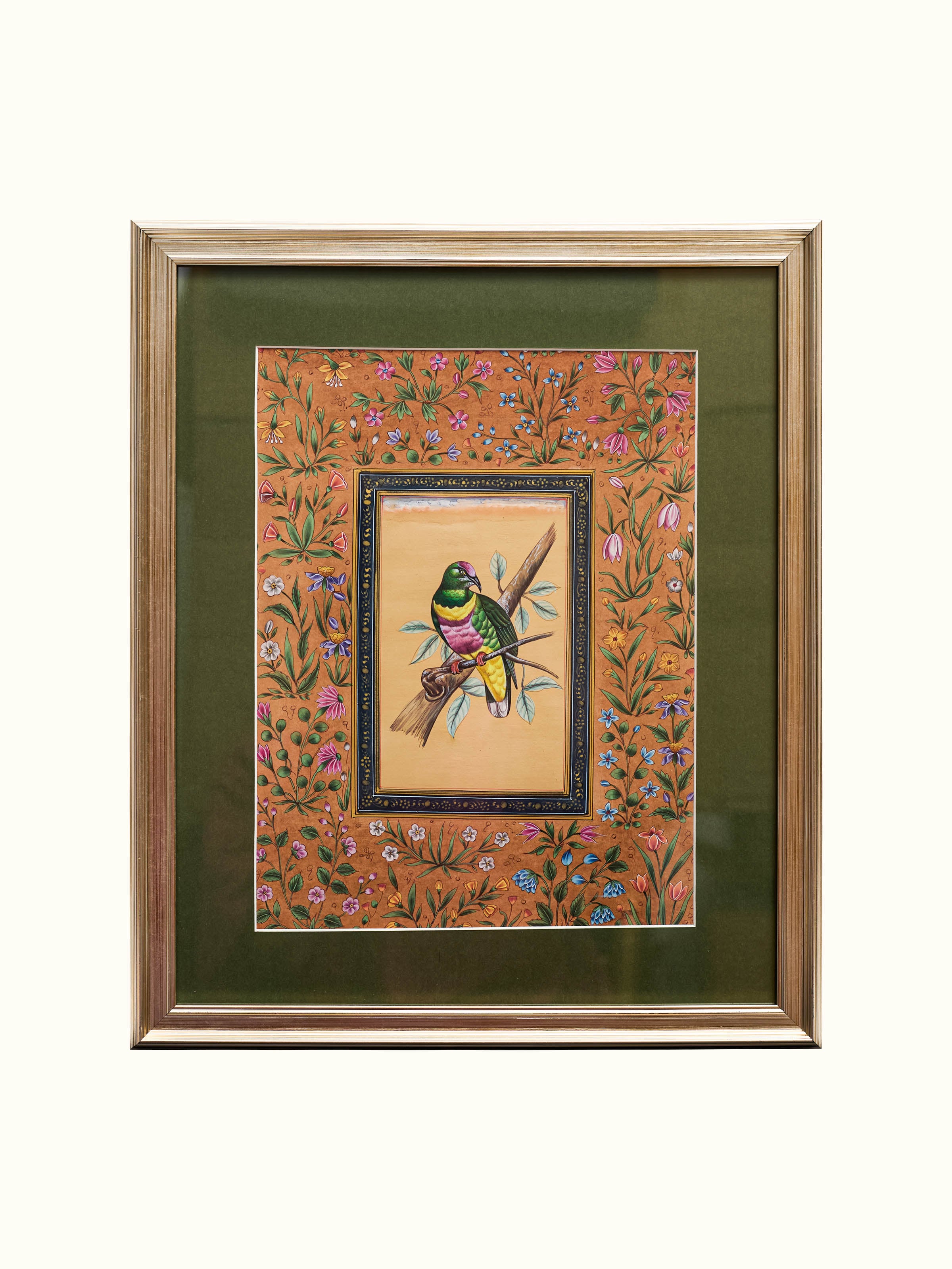 Coppersmith Barbet Miniature Painting