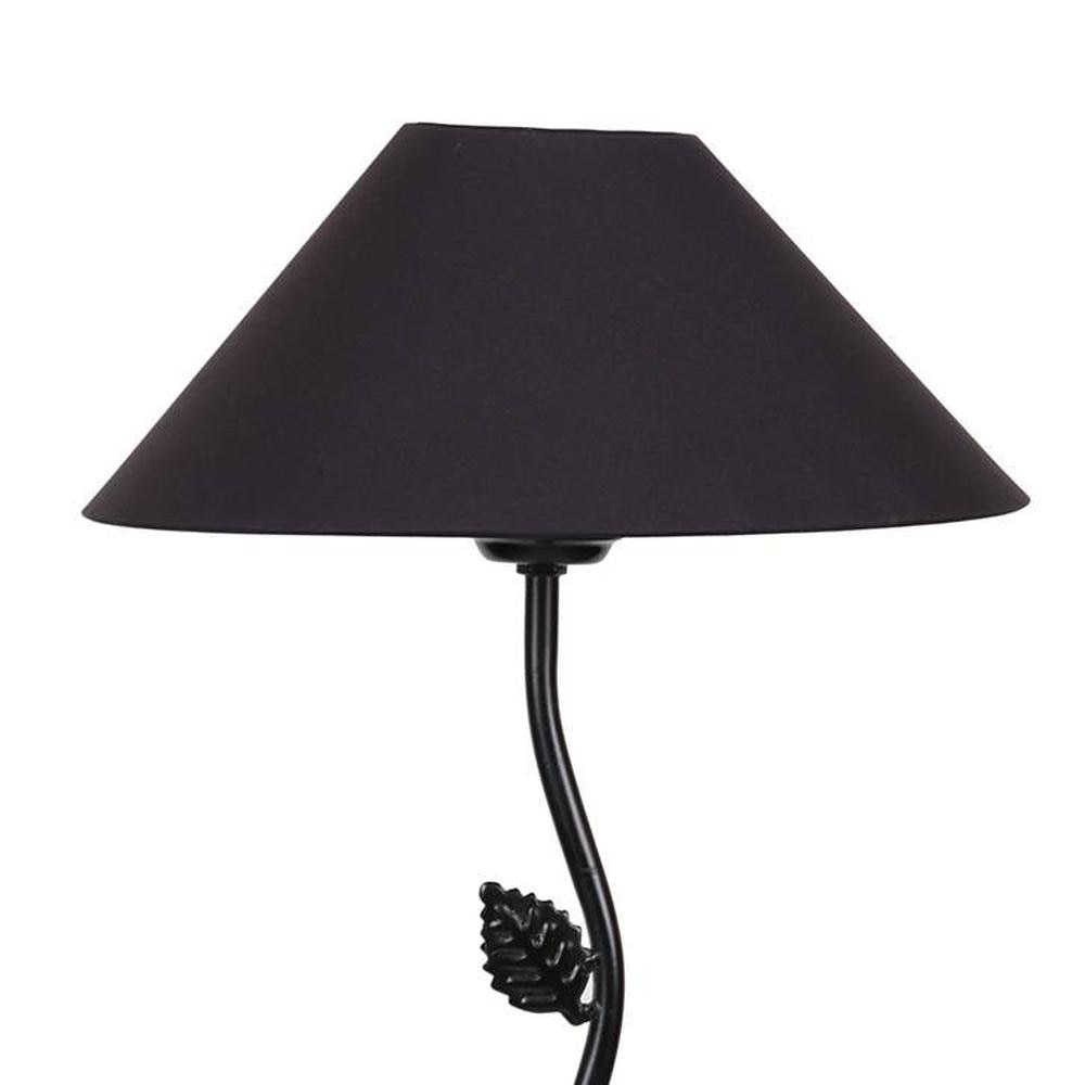 Brighley Black Cotton Shade Floor Lamp