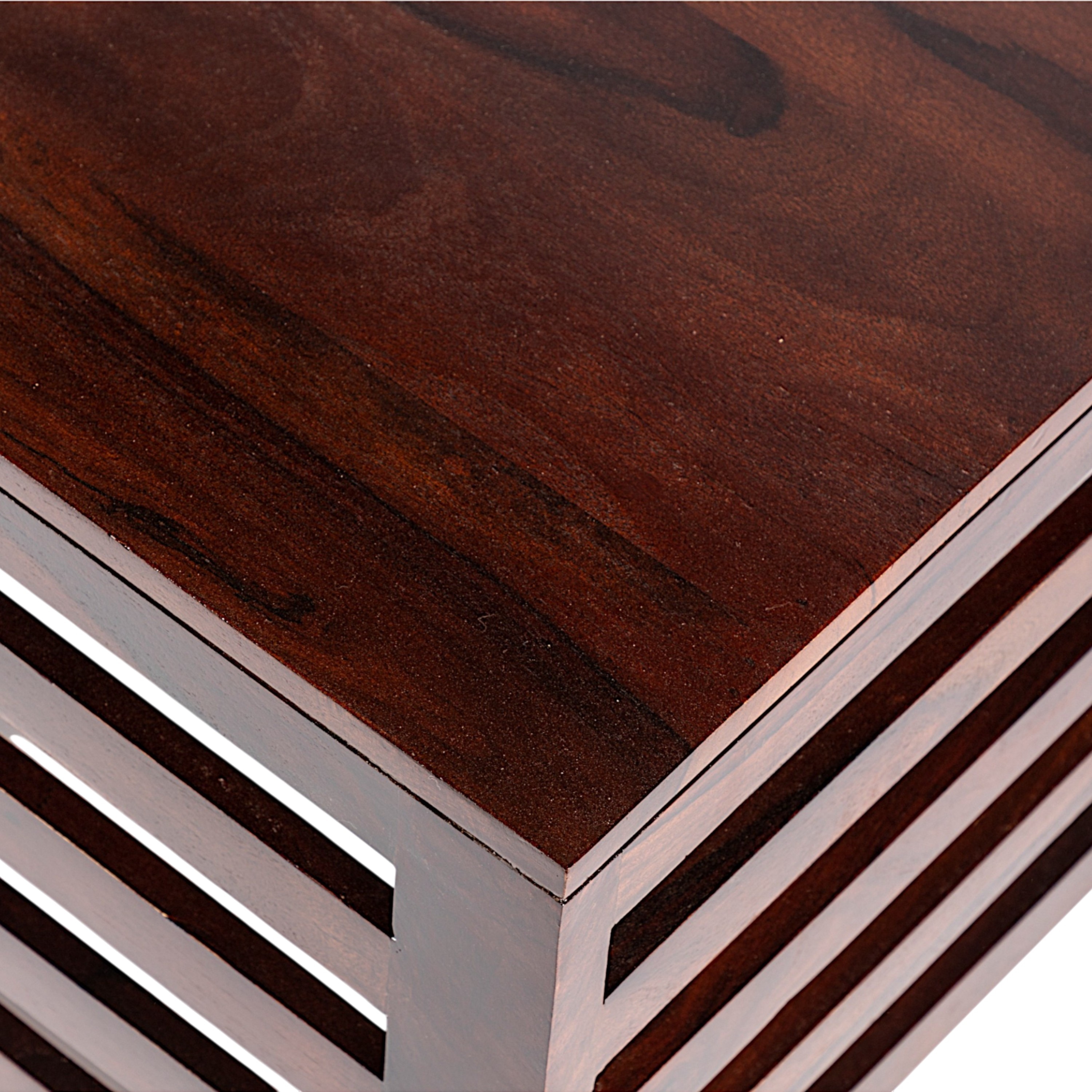 Erickson Sheesham Wood Coffee Table In Walnut Finish