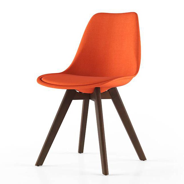 Pashe Fabric Accent Chair in Rust Colour