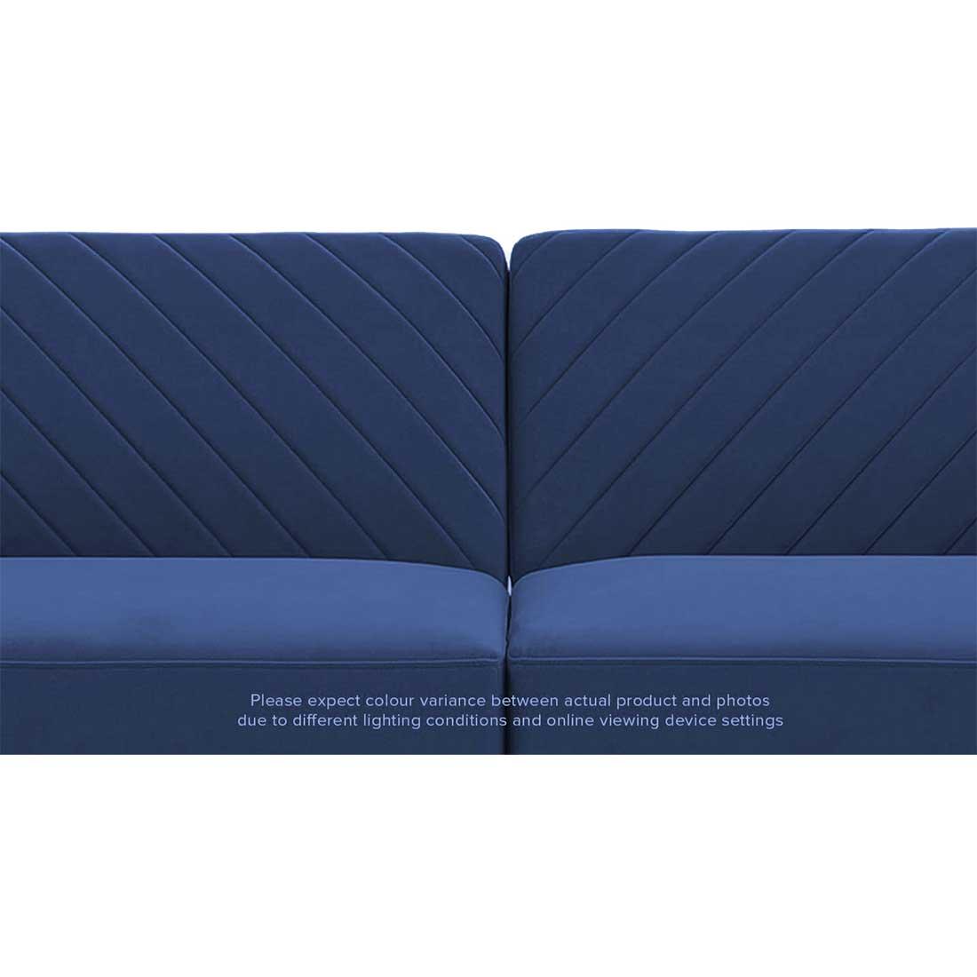Versatile 3 Seater Sofa Cum Bed In Navy Blue Color