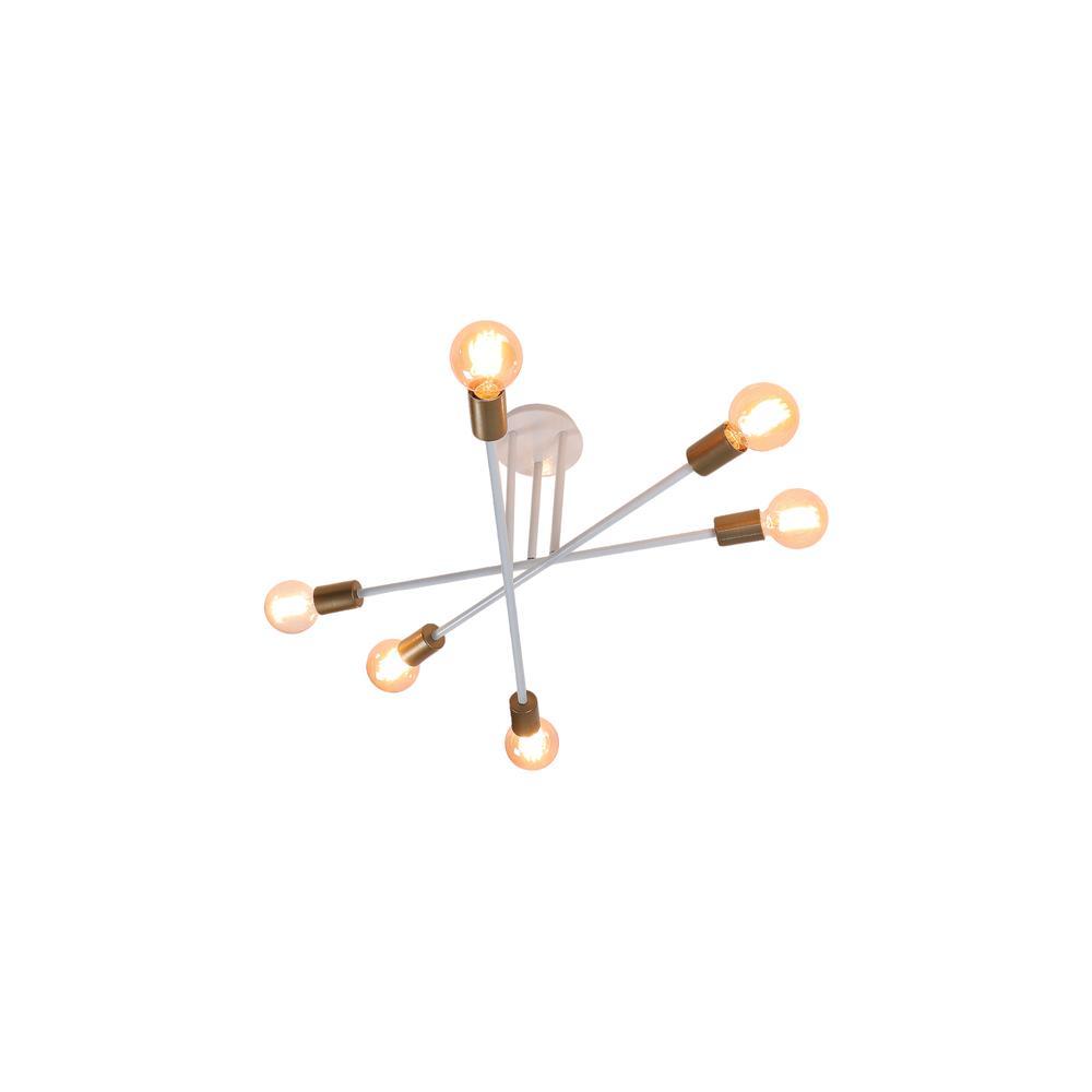 Six Head Sputnik White Mordern Chandelier