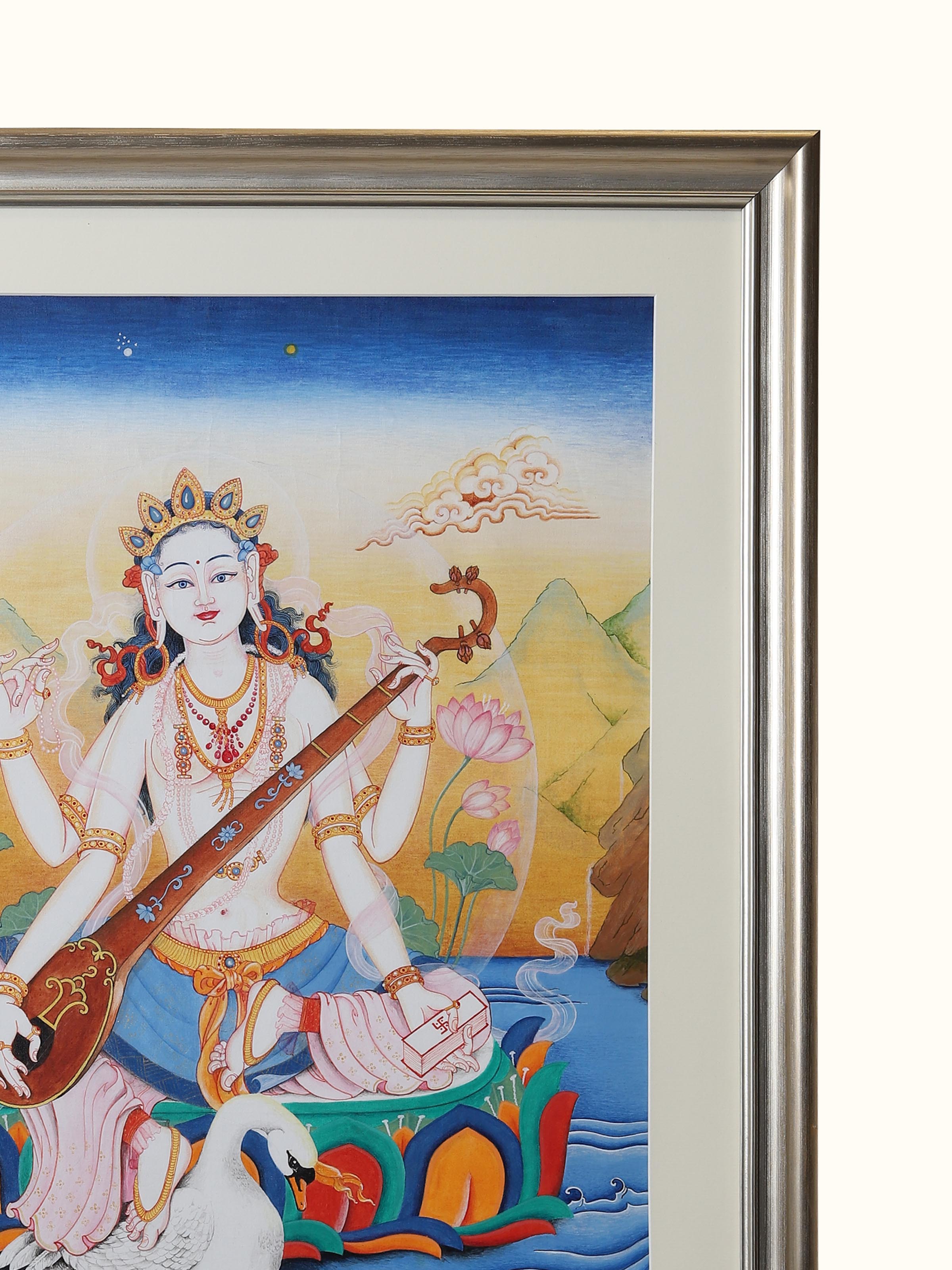 Saraswati Thangka Painting