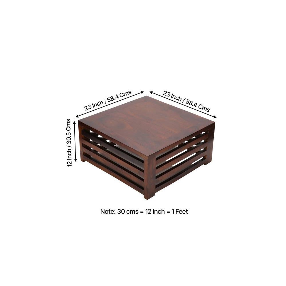 Kingsville Sheesham Wood Coffee Table In Dark Walnut Finish