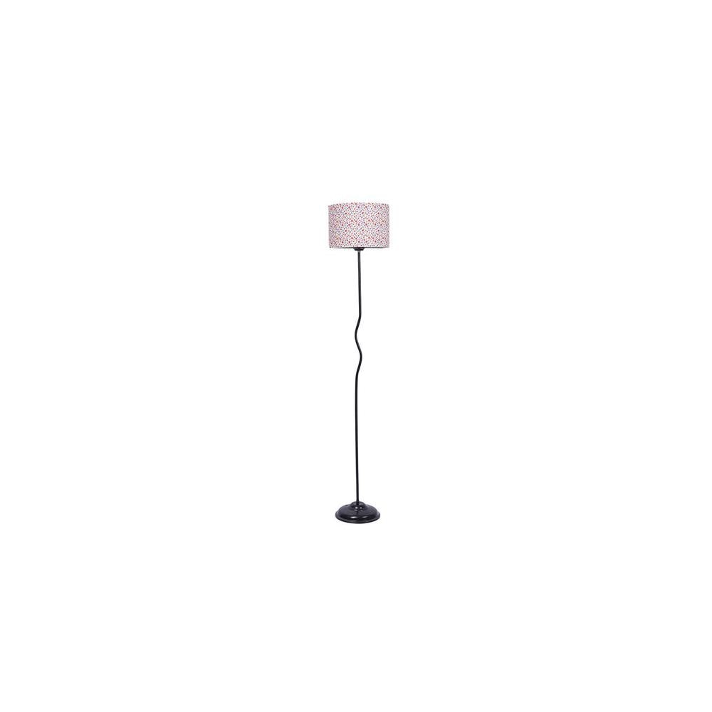 Piper Multi Cotton shade with Iron floor lamp