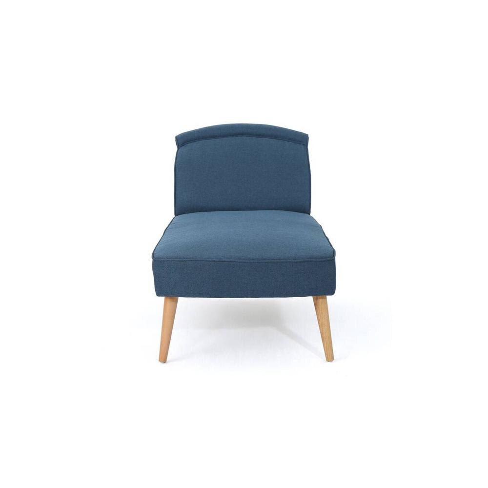 Recame Fabric Chaise Launger in T Blue Colour