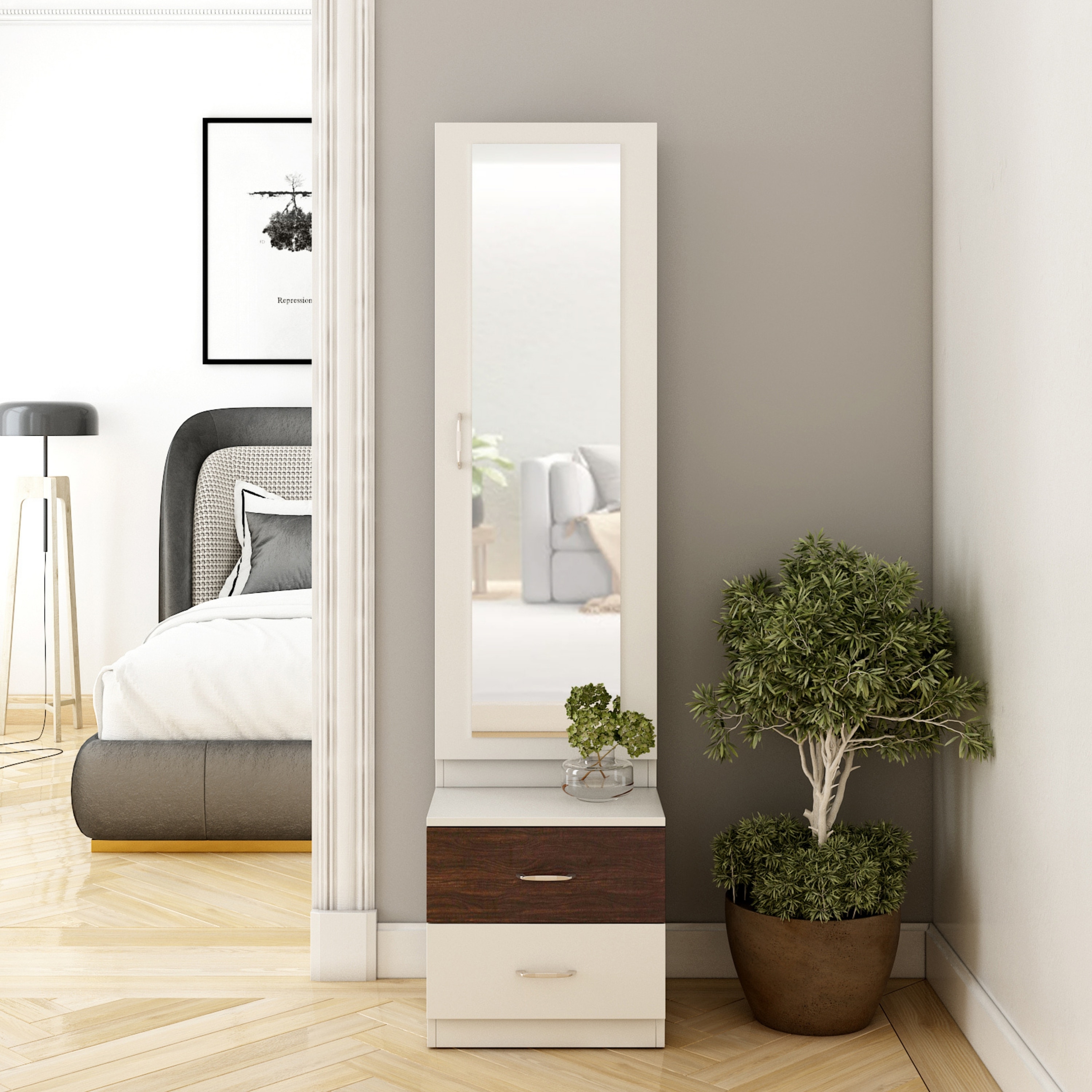 Peter Dressing Table in Frosty White Finish