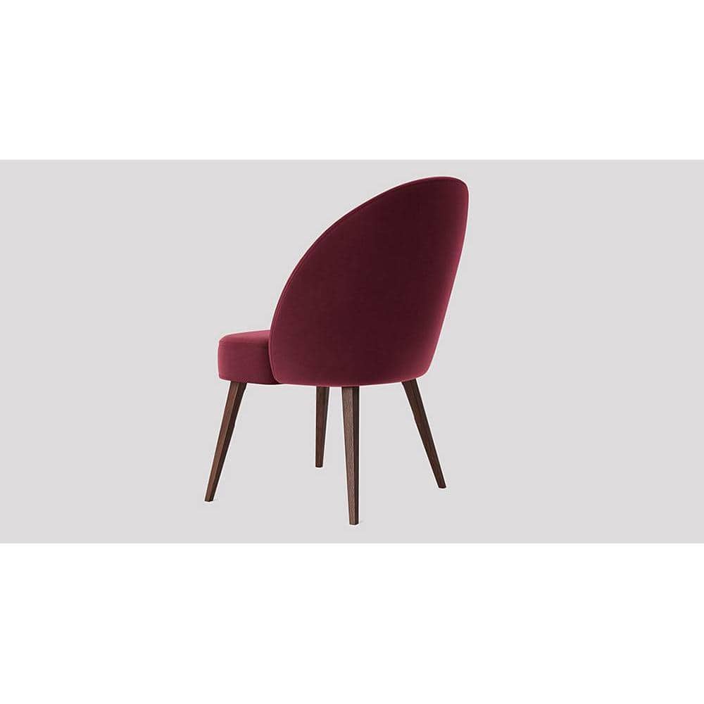 Toled Accent chair Velvet in Maroon Color